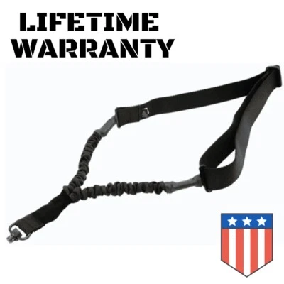 UTG Tactical Rifle Single Point Bungee Sling QD Swivel Adjustable 42" to 58"
