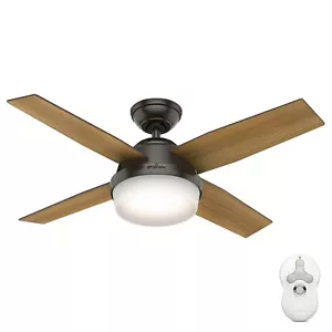 Hunter Fan 44 in Contemporary Noble Bronze Ceiling Fan with Light Kit and Remote - Picture 1 of 8
