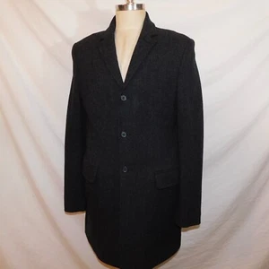 ALLSAINTS Mens Size 40 L Gray Wool Overcoat Jacket - Picture 1 of 9