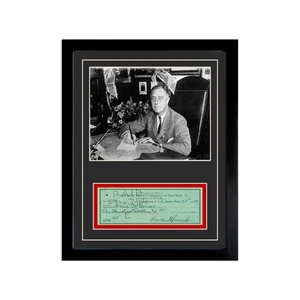 Franklin D Roosevelt Framed Reproduction Cancelled Checks – Vintage Inspired - Picture 1 of 3