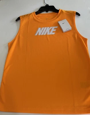 Nike Dri-Fit Big Boys Orange Training Tank Top Size XL Brand New‼️ - Image 1 of 4