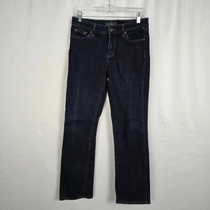 Lauren Ralph Lauren Classic Straight Jeans Women's 4 Blue Dark Wash - Picture 1 of 19
