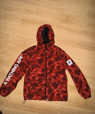 Red Camo Bape A Bathing Ape Shell JacketSize XL - Image 1 of 4