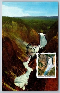 #5800d Waterfalls Lower Falls of the Yellowstone River  FDC Maxi Card - Picture 1 of 2