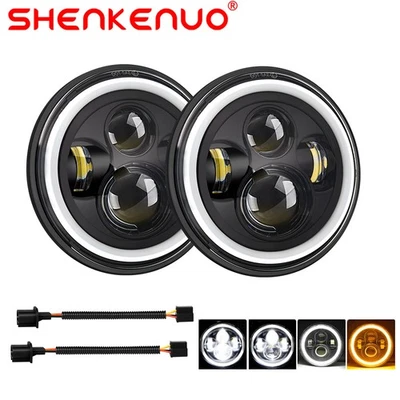 Faros LED redondos sellados de 7 pulgadas para camioneta Dodge B100 B200 B300 1971-1974 Foto 1 de 4