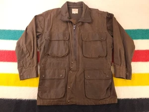 Australian Outback Collection Waxed Cotton Oilskin 2 in 1 Field Jacket Vest Lg - Picture 1 of 14