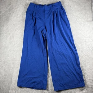 Halara Pants Womens XL Blue Wide Leg Pull On Stretch High Waisted Casual Mature - Picture 1 of 14