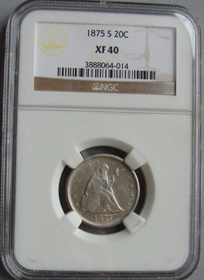 1875-S TWENTY CENT PIECE   NGC XF 40 - Image 1 of 4