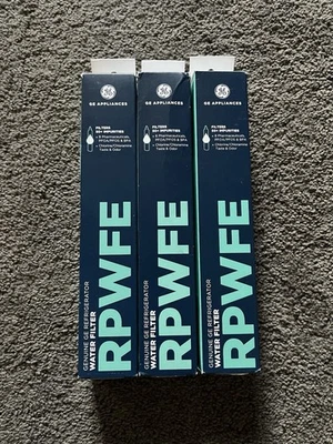 GE RPWFE Refrigerator Water Filter with Chip Lot of 3 Genuine Brand New - Image 1 of 3