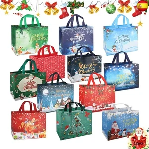 Bolsas de regalo navideñas, 12 bolsas reutilizables de fieltro para Navidad,  - Imagen 1 de 7
