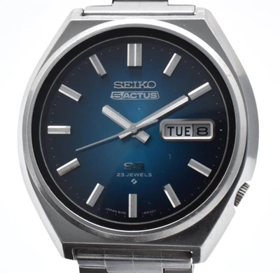 Vintage 1974 [NEAR MINT] SEIKO 5 Actus 6106-8690 Blue Automatic Mens Watch JAPAN - Image 1 of 4