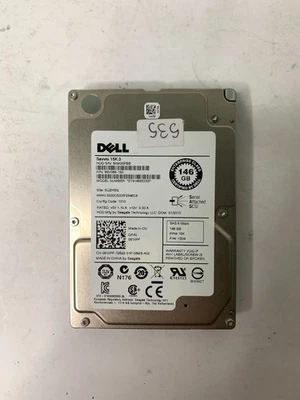 Dell ST9146853SS 146GB 2.5" 6Gb/s 15K RPM SAS Hard Drive Dell P/N: 061XPF Tested - Image 1 of 4