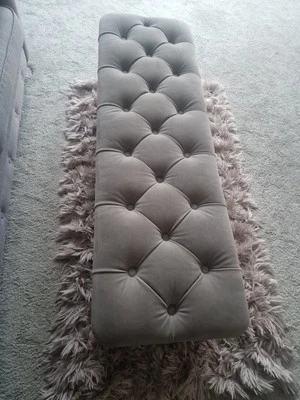 dfs storage footstool Deep Cushioned Velvet - Image 1 of 4