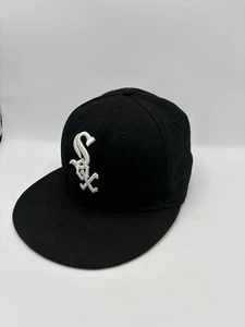 Cappello Berretto Chicago White Sox Nero New Era 59Fifty Taglia 7 Made In USA - Foto 1 di 6