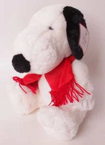 Nuovo Pottery Barn Kids Peanuts Snoopy 13" cane peluche con sciarpa rossa (dal 2019) - Foto 1 di 7