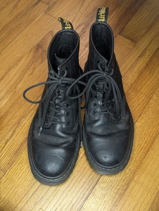 Doc Doctor Dr Martens schwarz Leder Awley Stiefel Herren Größe 8 Damen 9  - Bild 1 von 9