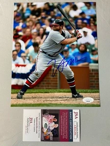 ATLANTA BRAVES- BRIAN McCANN AUTOGRAPH 8x10 ACTION PHOTO JSA CB31294 - Picture 1 of 1