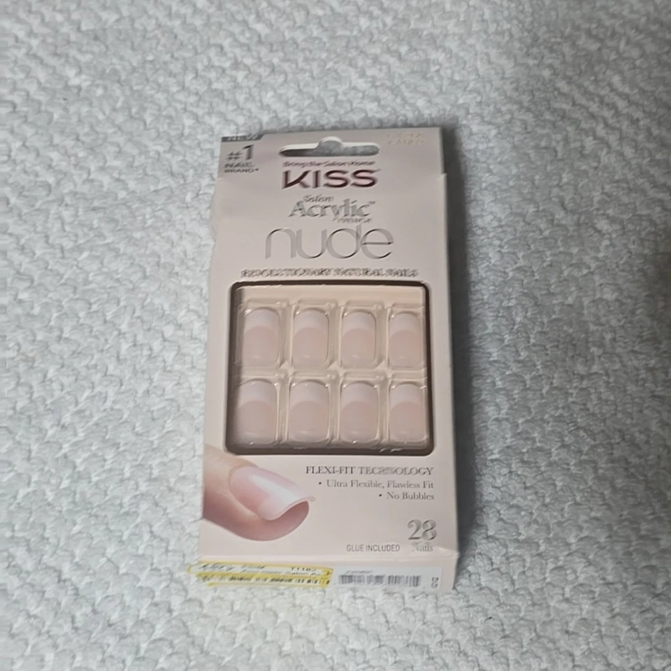 Kiss Salon Acrylic Nude 28 French Nails Kan03 Medium