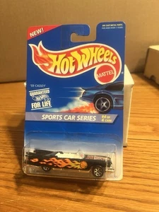 Hot Wheels 1996 Sports Car Series Black ‘59 Caddy Convertible Flames - Picture 1 of 4