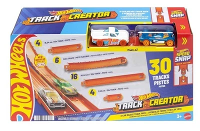 Hot Wheels Track Creator 2-Car Deluxe Track Pack 1:64 Die-Cast Vehicles New Toy - Image 1 of 4