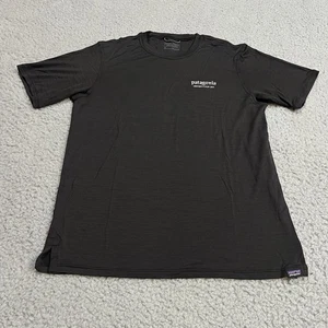 Patagonia Shirt Mens Small Black Capilene Cool Merino Wool Blend Baselayer Run - Picture 1 of 11