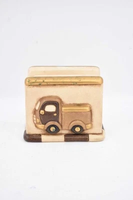 Porta Tovaglioli In Ceramica Thun Con Furgoncino Marrone 12x10,5cm - Immagine 1 di 3