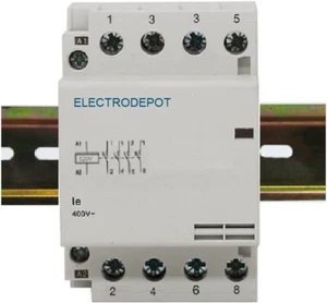 40A Lighting Contactor 4 Pole NO 110 120V Coil IEC 30A, 40Amp, 50A FREE DIN Rail - Picture 1 of 7
