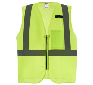 Chaleco de seguridad Milwaukee grande/X-grande amarillo clase 2 alta visibilidad con 1 bolsillo - Imagen 1 de 6