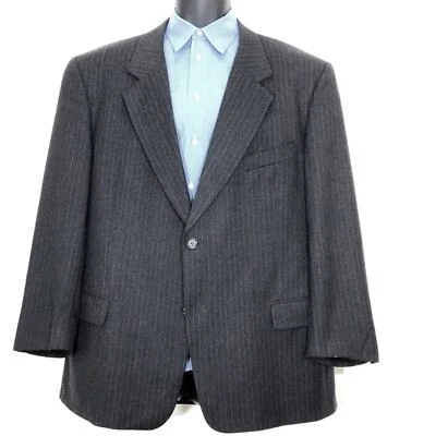 Abrigo deportivo Valentino Uomo talla 48R gris marrón a rayas 2 botones totalmente forrado Foto 1 de 4