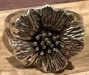 Sterling Silver 925 - Flower Ring Size 7 # 8574 - Picture 1 of 5