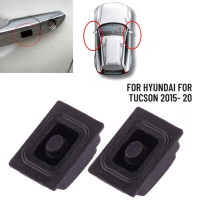 2* Front Exterior Door Handle Buckle Induction Button For Hyundai Tucson 2015-20 Foto 1 de 4