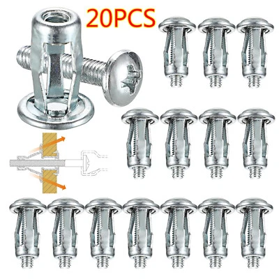 20pcs Petal Screw Jack Nuts for Metal Screw Anchor Expansion Bolt for Fixing-US