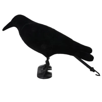 Flocked Hard Plastic  Crow Decoy Hunting  Animal  Decoy - Image 1 of 4