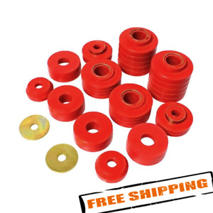Energy 4.4107R Red Body Cab Mount Bushings Kit for 80-98 Ford F-100/F-150/F-250