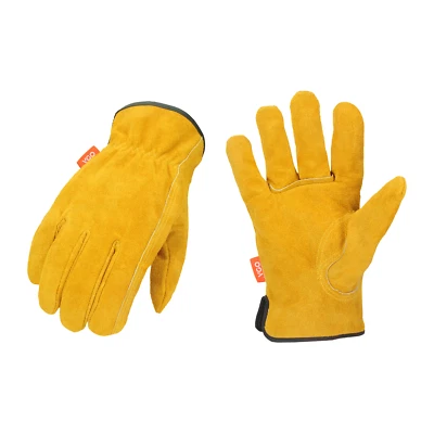 Vgo 1/2/3/9 Pairs Unlined Cowhide Split Leather Work Gloves,Heavy Duty(CB9501-G) - Image 1 of 4