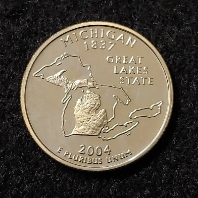 2004-S Michigan State Clad S Proof Quarter uncirculated - Image 1 of 4
