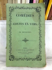 COMÉDIES ET CONTES EN VERS, ÉDOUARD MENNECHET, DAUVIN ET FONTAINE LIBRAIRES 1842 - Imagen 1 de 12