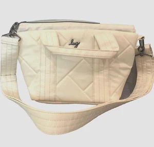 NEW LUG Dory Mini Tote Crossbody Bag Purse Cream RFID Padd. Cell Pocket Keychain - Picture 1 of 7