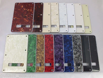 STRATOCASTER TREM BACK PLATE 3 Ply Cover to fit USA/Mex Fender in 17 Colours