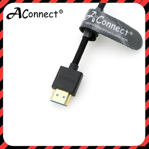 for Atomos 8K HDMI 2.1 High Speed Braided Coiled Cable Straight to Left Angle - Picture 1 of 5