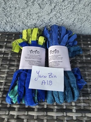 Tutú Cristal Palacio Volantes Hilo 90% Acrílico 10% Poliéster 24 yardas 2 piezas Azul Verde Foto 1 de 4