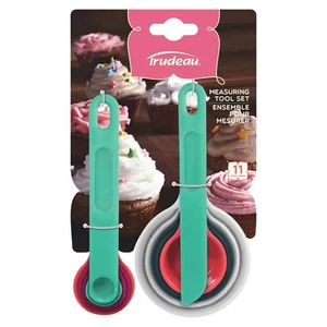 Trudeau 11pc Nesting Measuring Cup & Spoon Set - Picture 1 of 1
