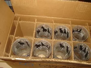 7 Vintage 1960 Kentucky Derby Churchill Downs Frosted Mint Julep Glasses In Box - Picture 1 of 8