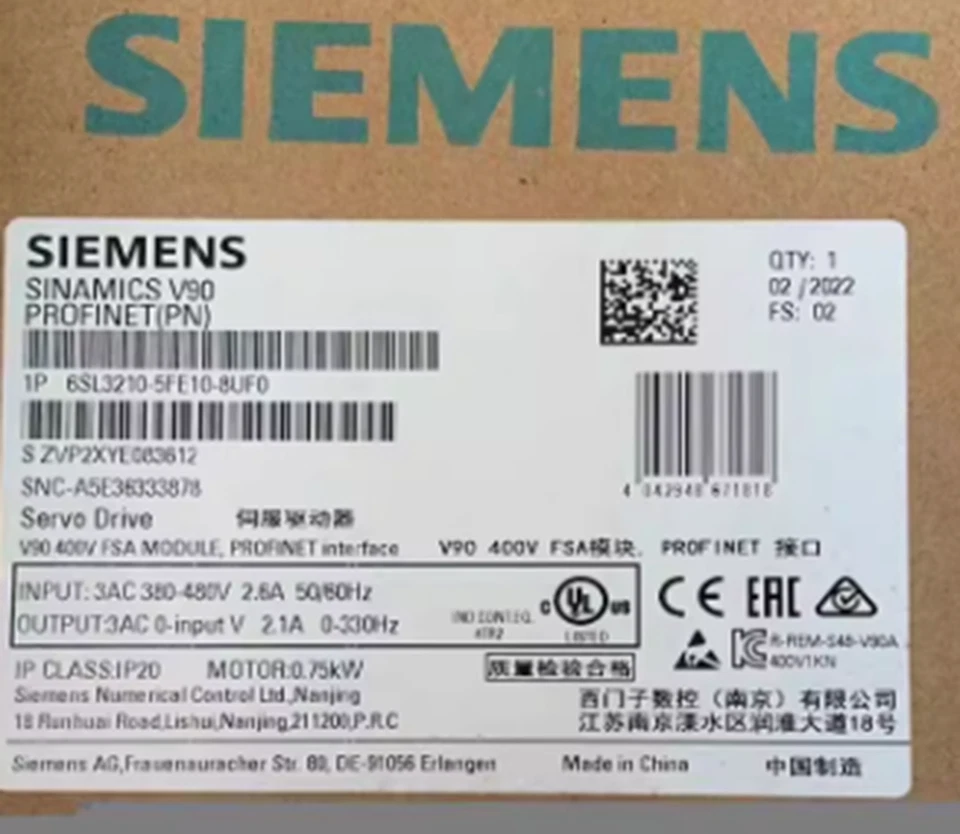 NEW Siemens 6SL3210-5FE10-8UF0 - Image 1 of 4