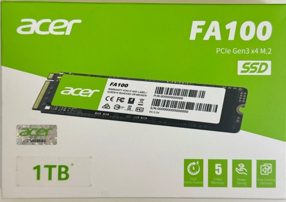Acer FA100 1 TB SSD (Brand New Sealed) - Image 1 of 1