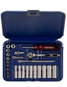 Wright Tool 1/4" Drive 25 Piece Socket Set Blow Mold Case 🇺🇸 New Sealed 223-MC - Picture 1 of 4