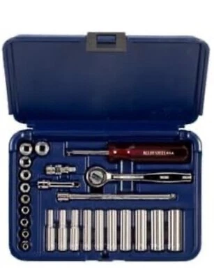 Wright Tool 1/4" Drive 25 Piece Socket Set Blow Mold Case 🇺🇸 New Sealed 223-MC - Image 1 of 4