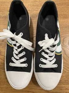 Green Bay Packers Foco Mens Size 8 Big Logo Low Top Canvas Shoes Sneakers - Picture 1 of 4