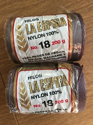 J.P. Coats Crochet Nylon - Color: Marrón Oscuro - 2 Nuevos 7.5 OZ Madejas Foto 1 de 3