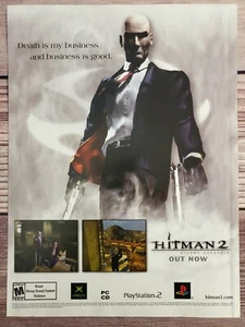 Poster Stampa Pubblicità Promo Hitman 2 Silent Assassin Xbox PS2 PC Playstation 2 2002 - Foto 1 di 3